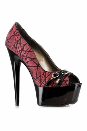 609-WILLOW Platform Pump | Red Patent