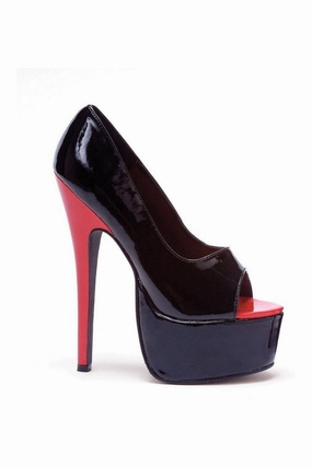 652-BONNIE Stripper Pump | Black Patent