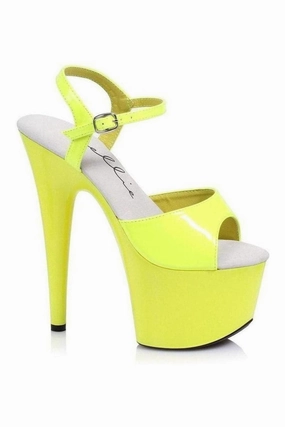 709-SOLARIS Platform Sandal  | Yellow Patent