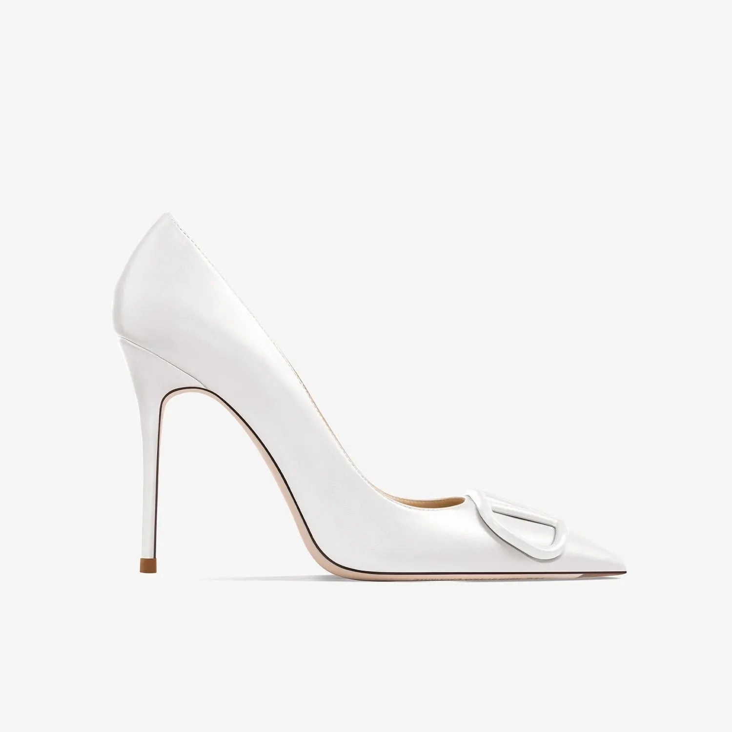 Adora White Matt Heels
