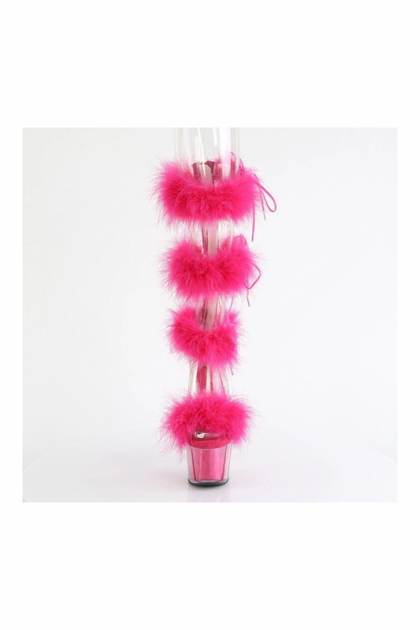 ADORE-728F Clear Marabou Sandal