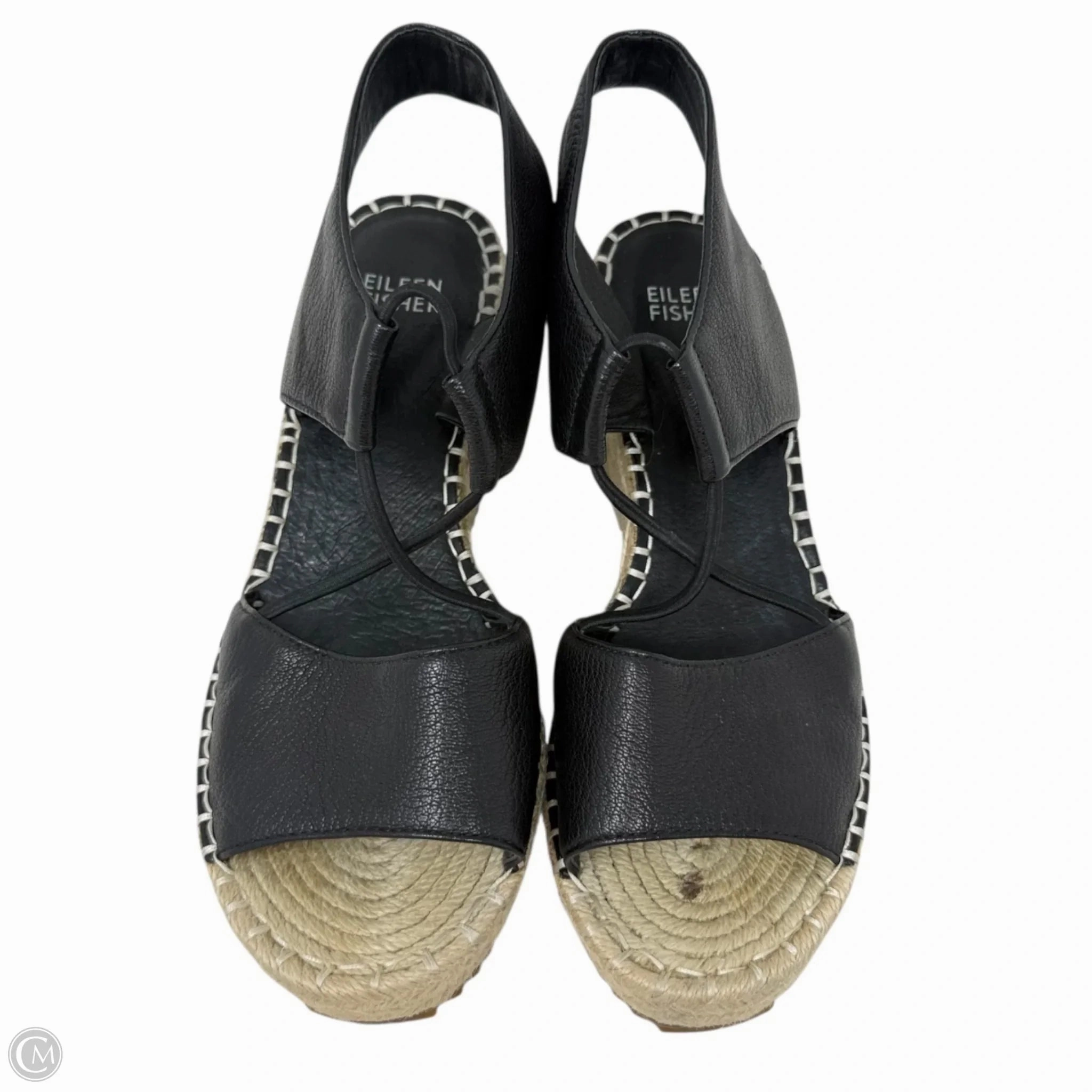 Agnes Wedge Espadrilles By Eileen Fisher In Black, Size: 7.5