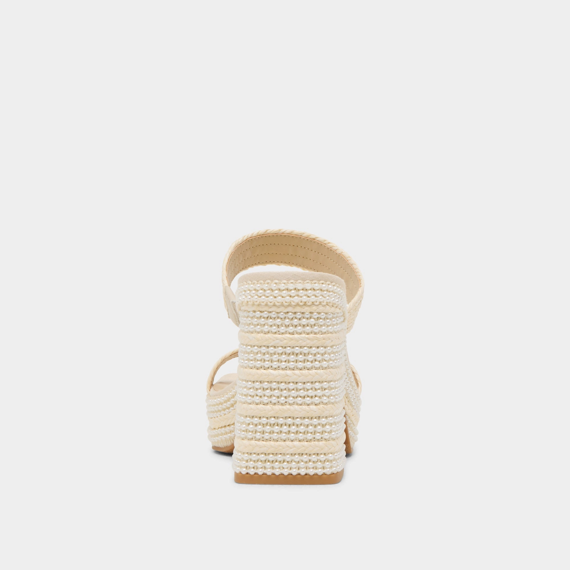 ALIYA PEARL HEELS VANILLA RAFFIA
