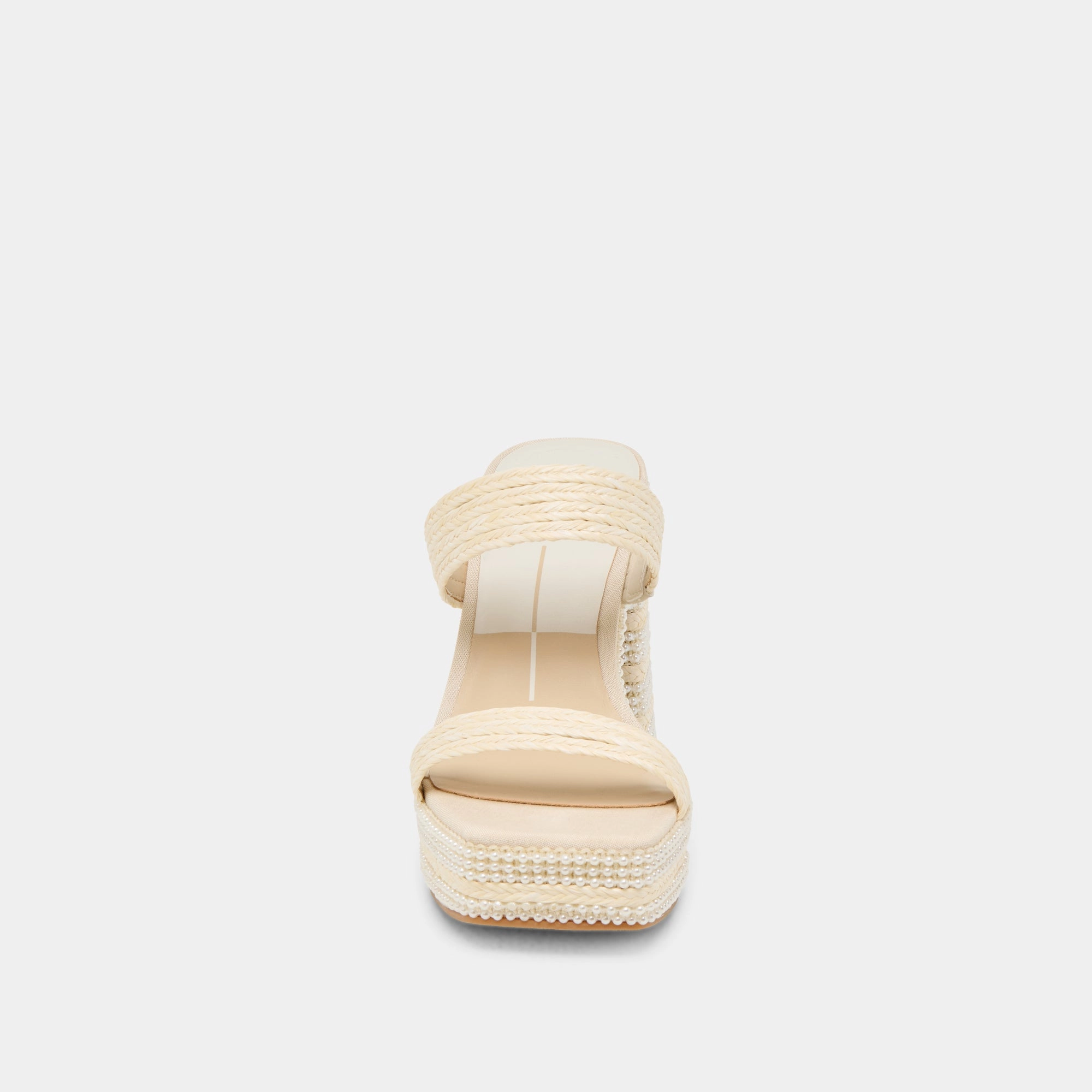 ALIYA PEARL HEELS VANILLA RAFFIA