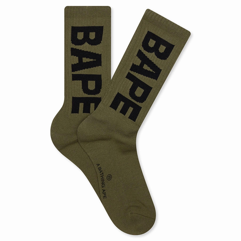 Bape Socks - Olive Drab