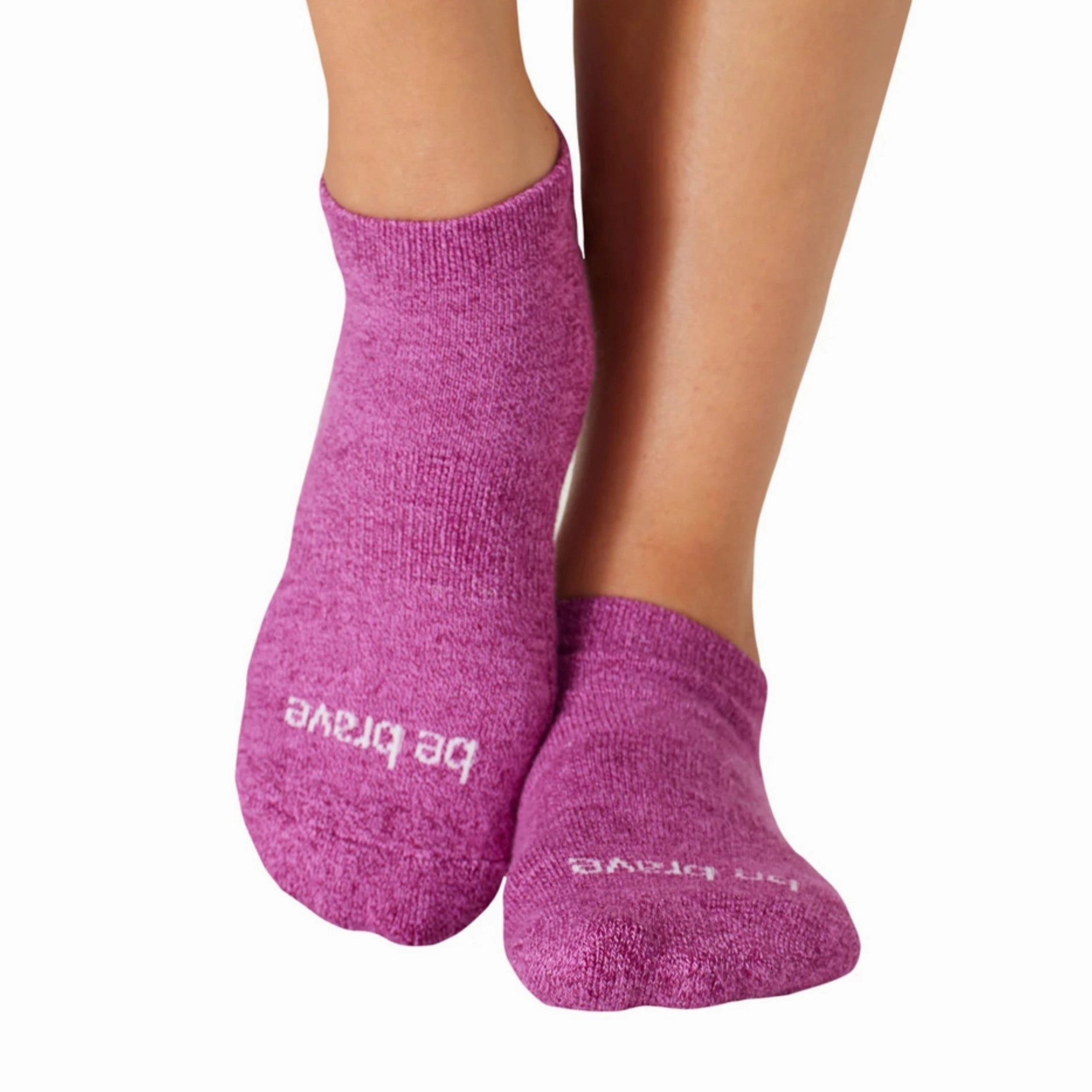 Be Brave Breast Cancer Awareness Grip Socks - Marbled  (Barre / Pilates)