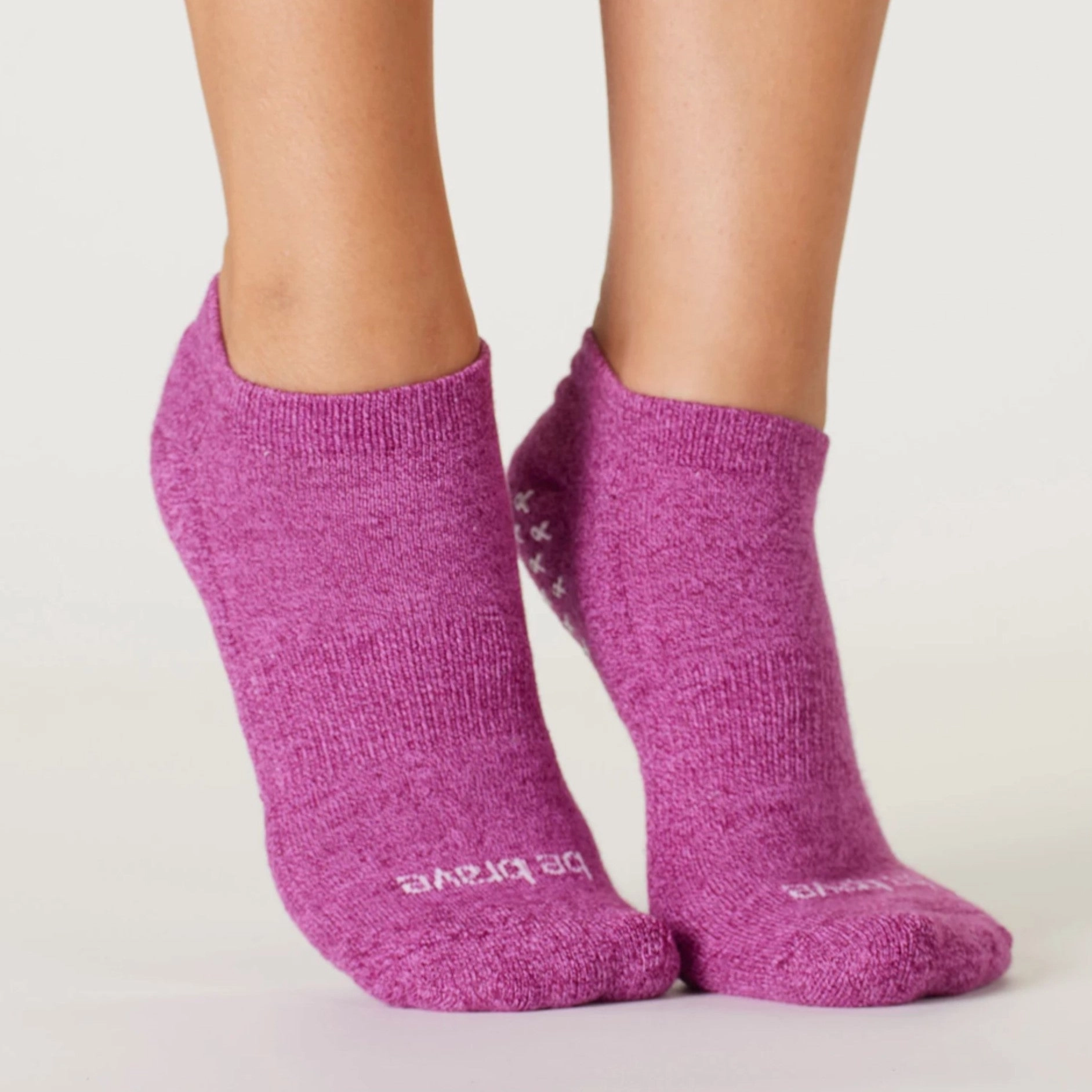 Be Brave Breast Cancer Awareness Grip Socks - Marbled  (Barre / Pilates)