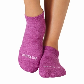 Be Brave Breast Cancer Awareness Grip Socks - Marbled  (Barre / Pilates)