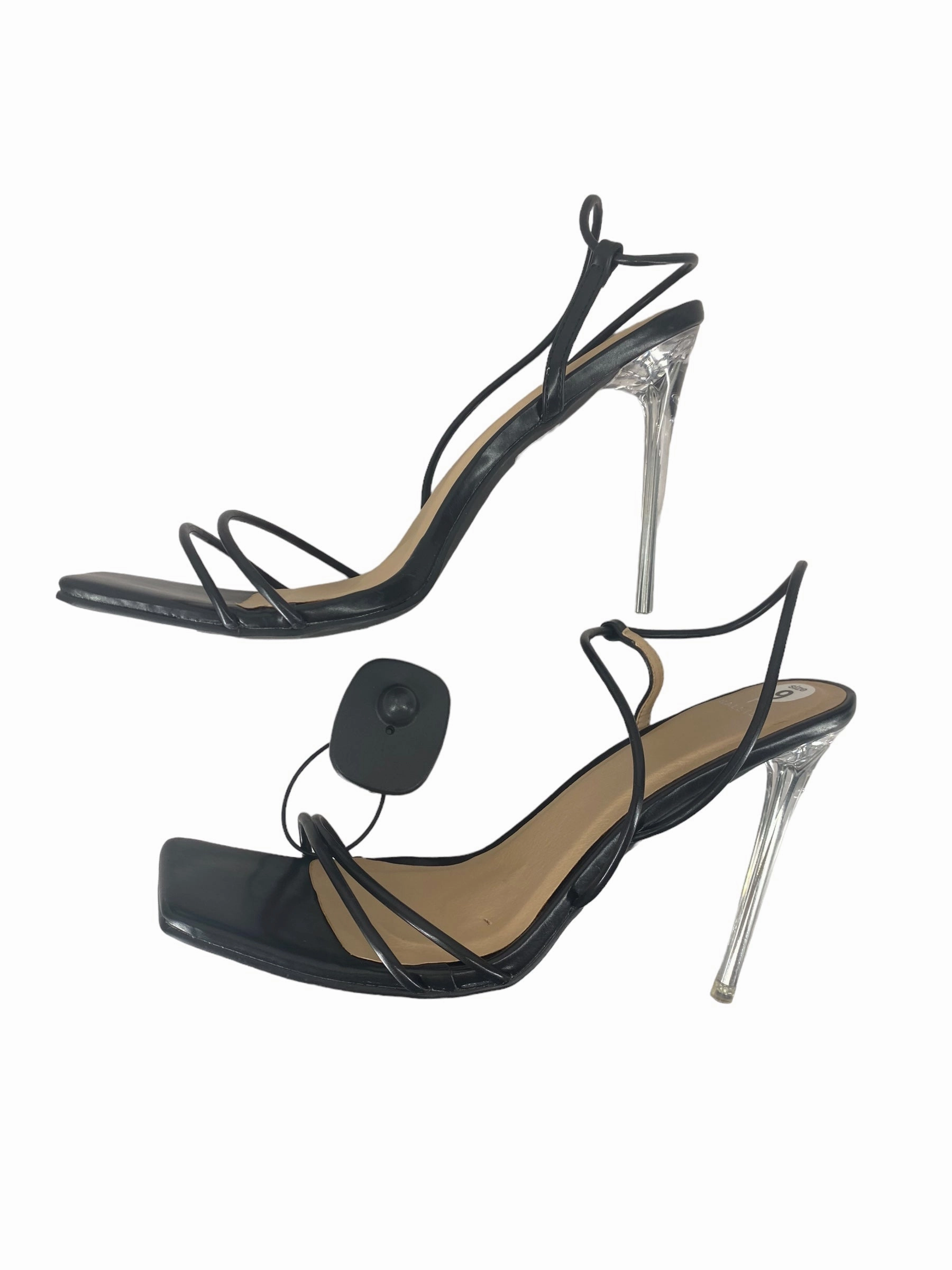 Black Shoes Heels Stiletto Halston, Size 9