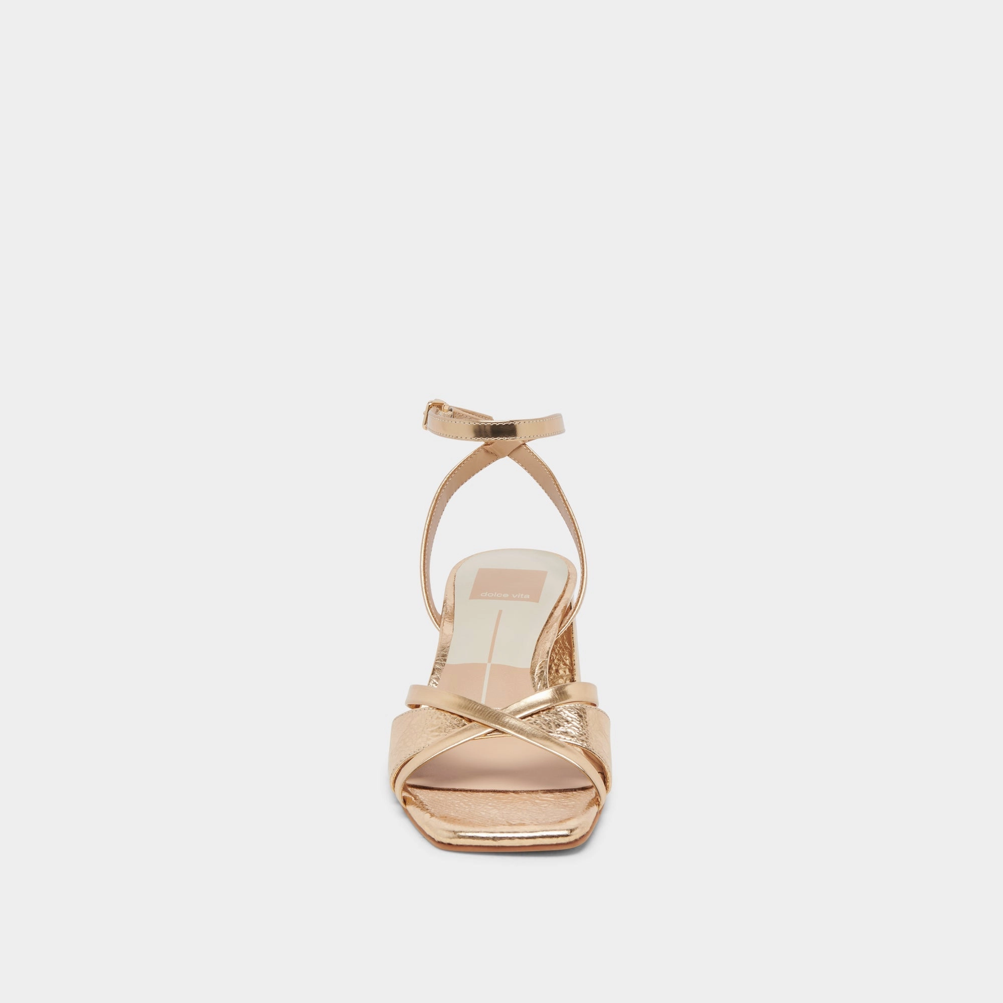 BLAKLY HEELS GOLD DISTRESSED LEATHER - re:vita