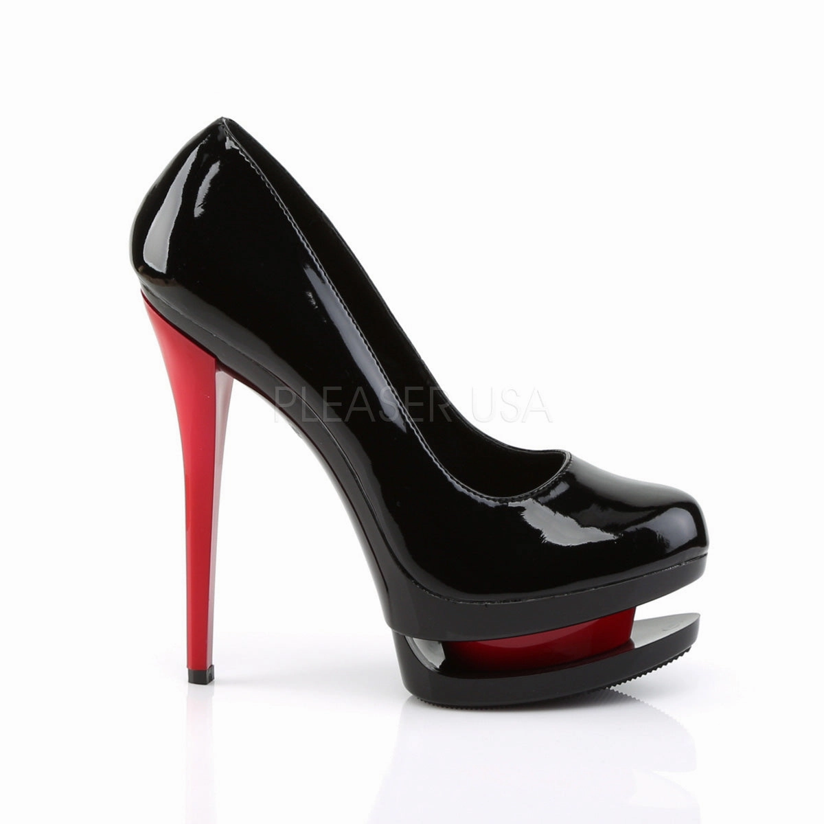 BLONDIE-685  Black Patent/Black-Red