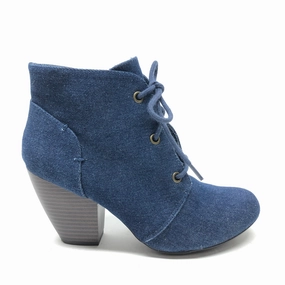 Boots Ankle Heels By Clothes Mentor In Blue, Size: 6.5