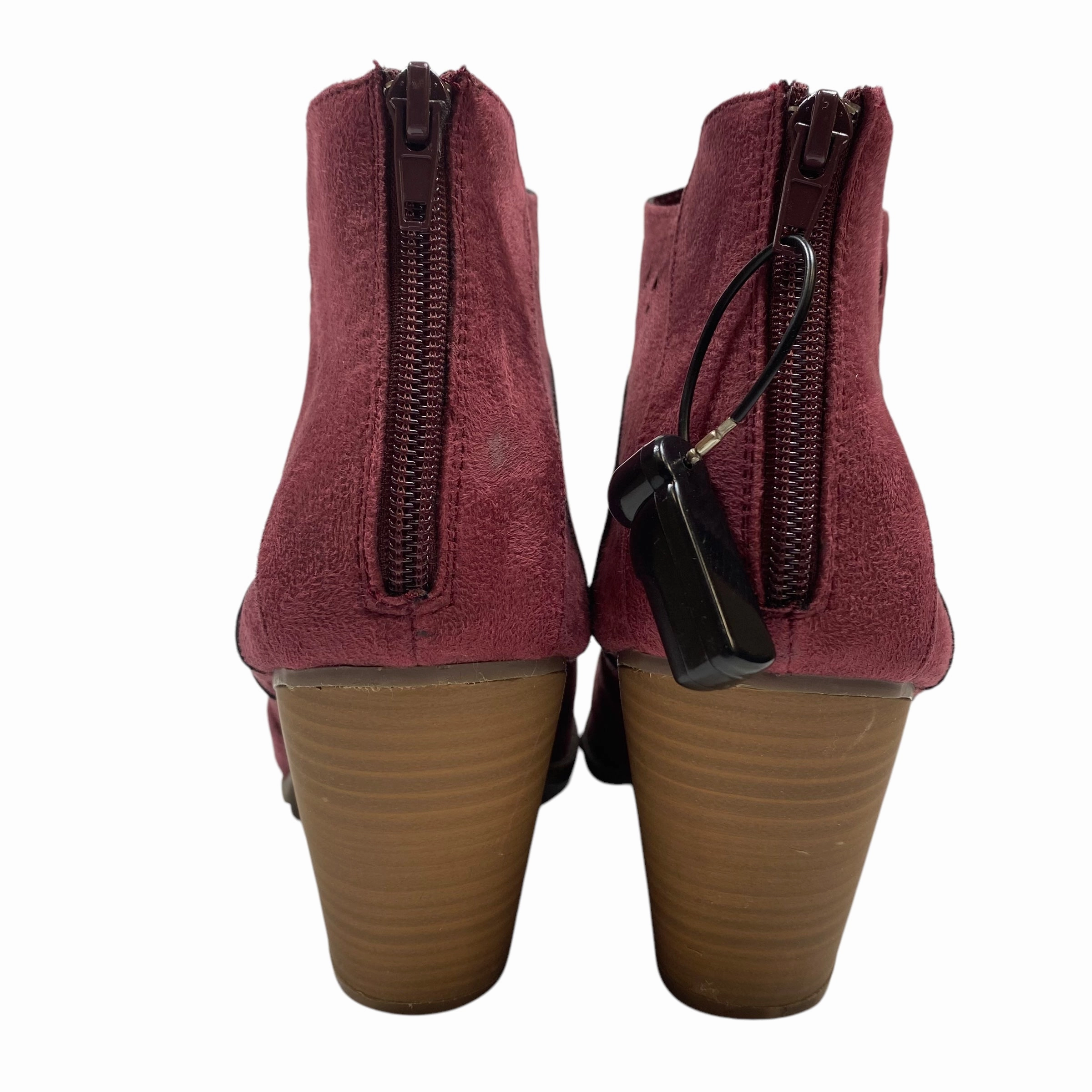 Boots Ankle Heels By Diba In Red, Size: 10