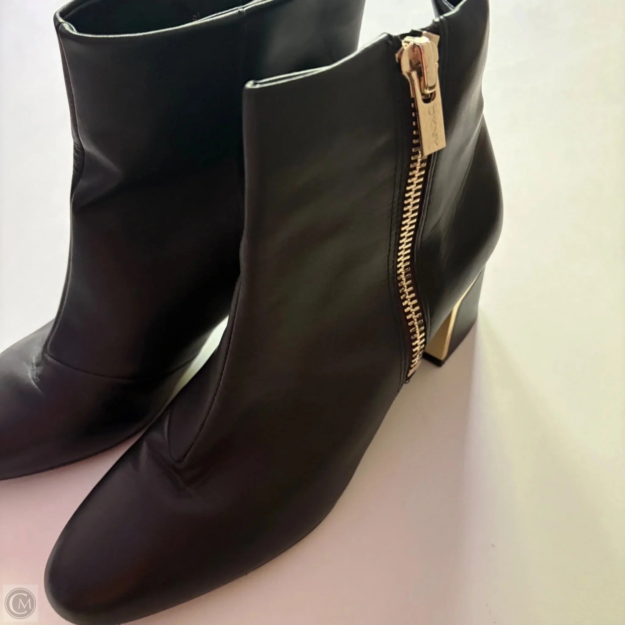 Boots Ankle Heels By Dkny In Black, Size: 9