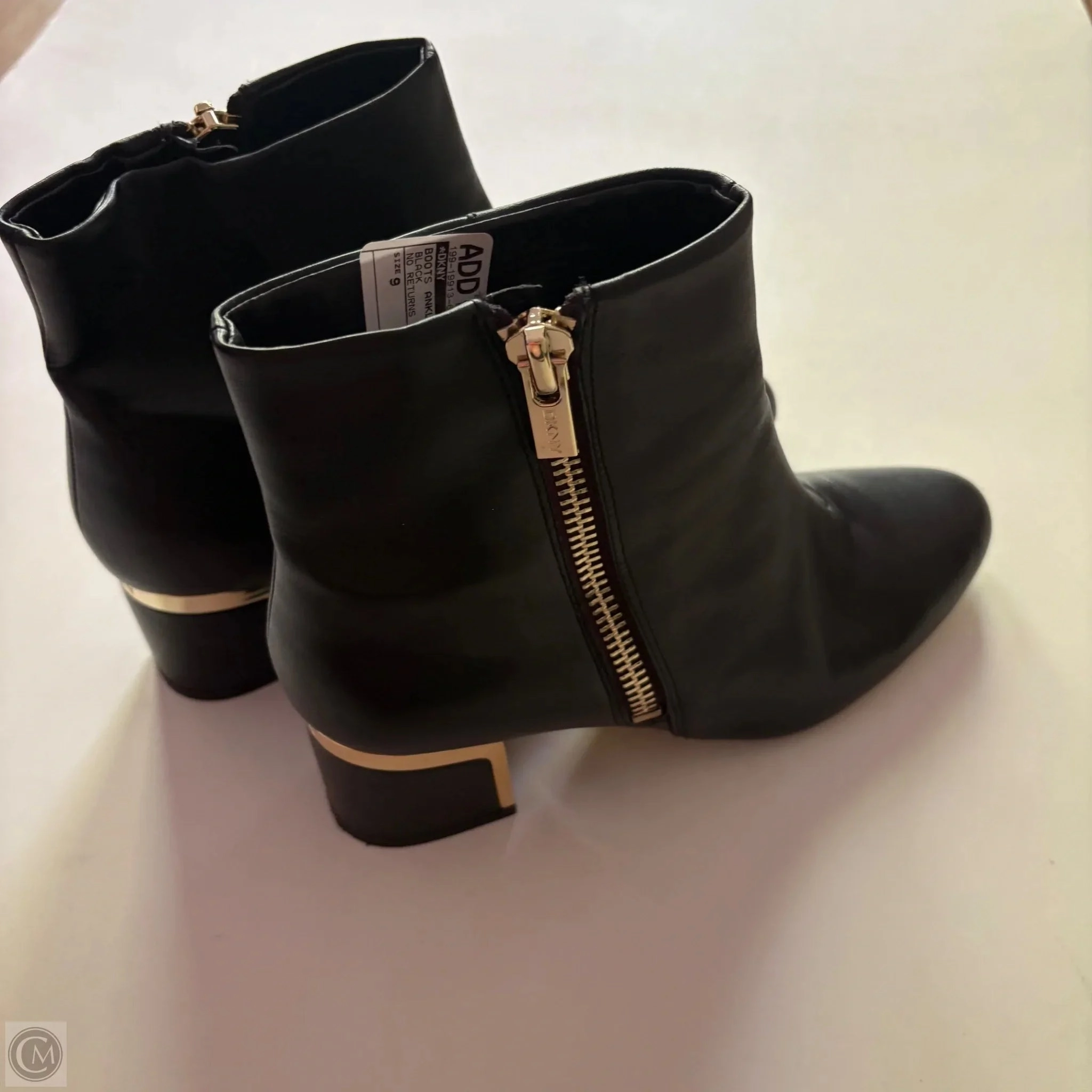 Boots Ankle Heels By Dkny In Black, Size: 9