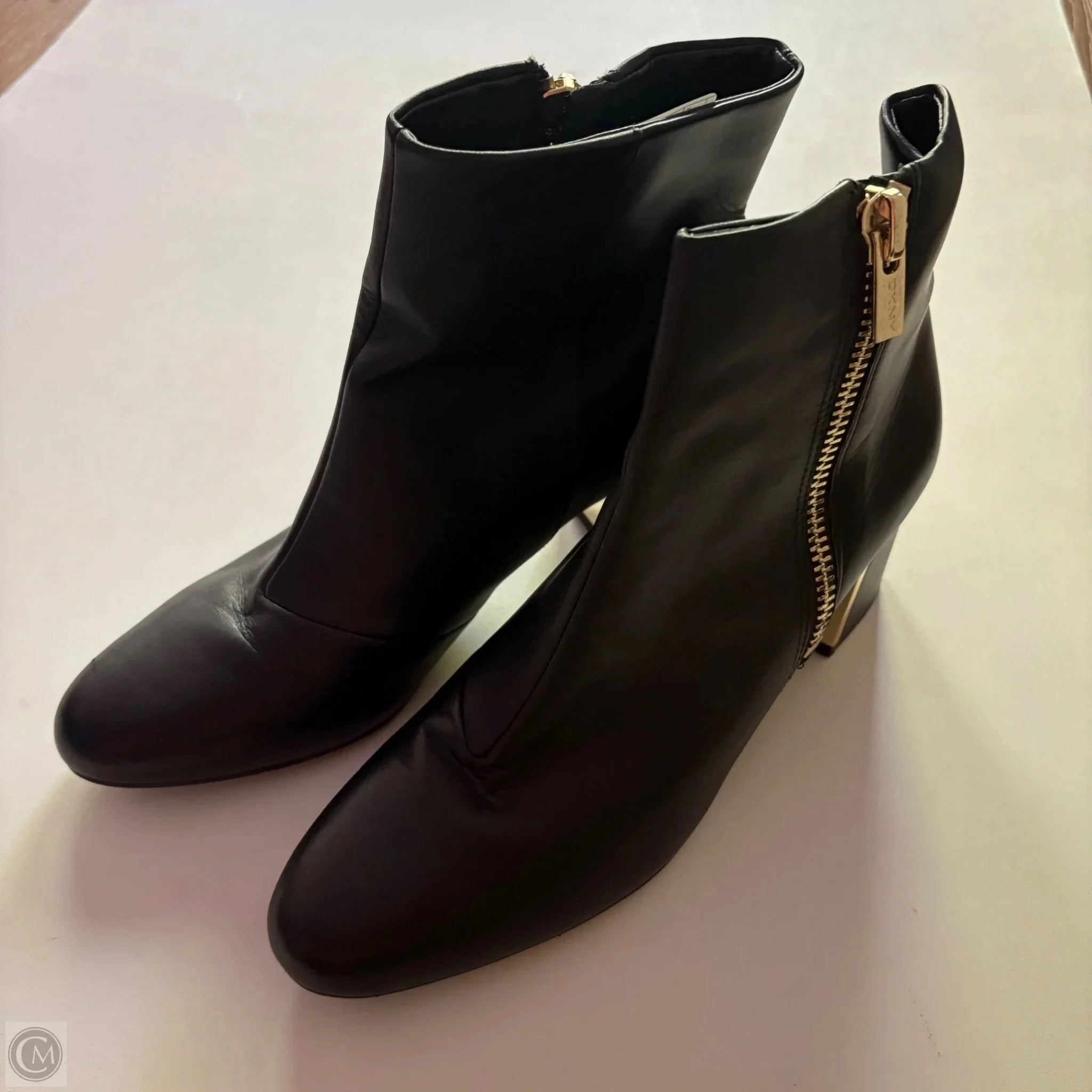 Boots Ankle Heels By Dkny In Black, Size: 9