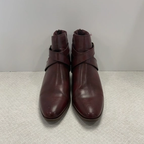Boots Ankle Heels By Frye And Co In Maroon, Size: 9