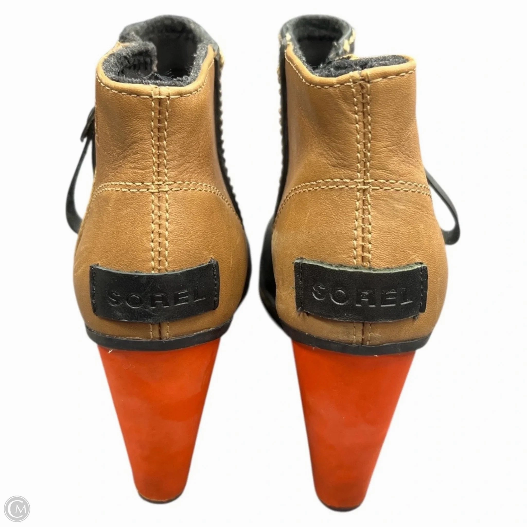Boots Ankle Heels By Sorel In Black, Size: 6.5