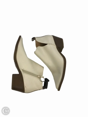 Boots Ankle Heels By Time And Tru In White, Size: 6