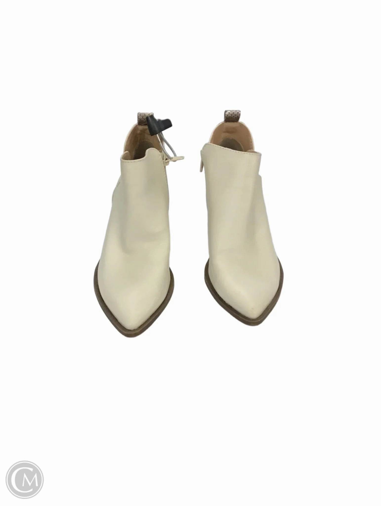 Boots Ankle Heels By Time And Tru In White, Size: 6