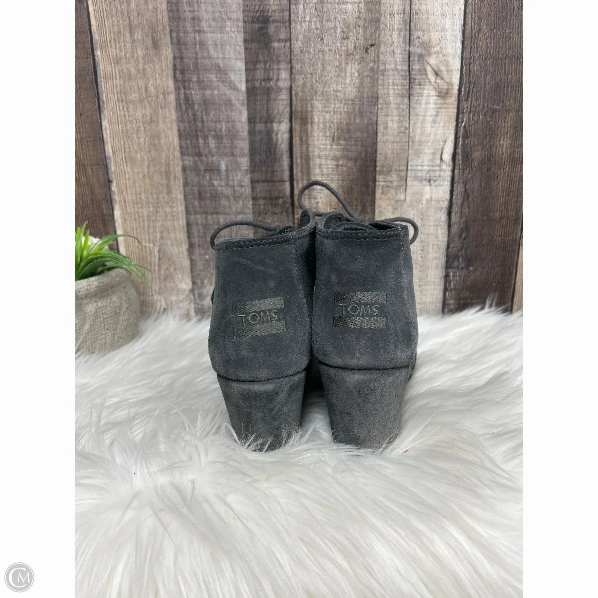 Boots Ankle Heels By Toms In Grey, Size: 7.5