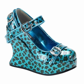BRAVO-10  Turquoise Pearlized Cheetah Glitter Patent