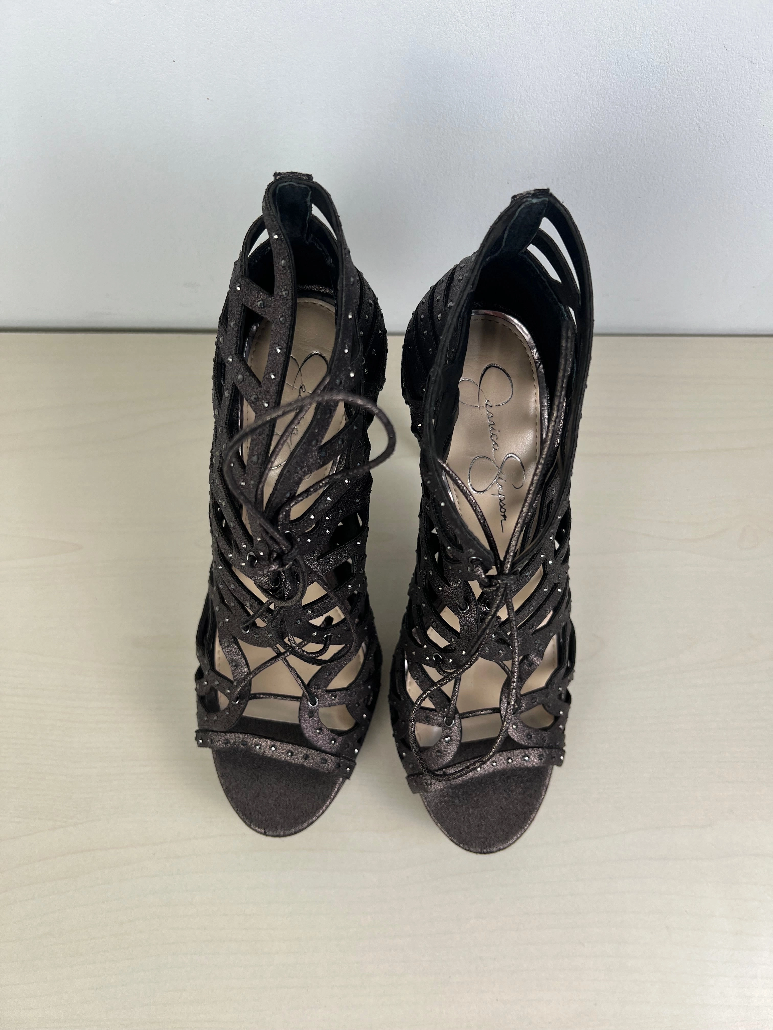 Bronze Shoes Heels Stiletto Jessica Simpson, Size 10