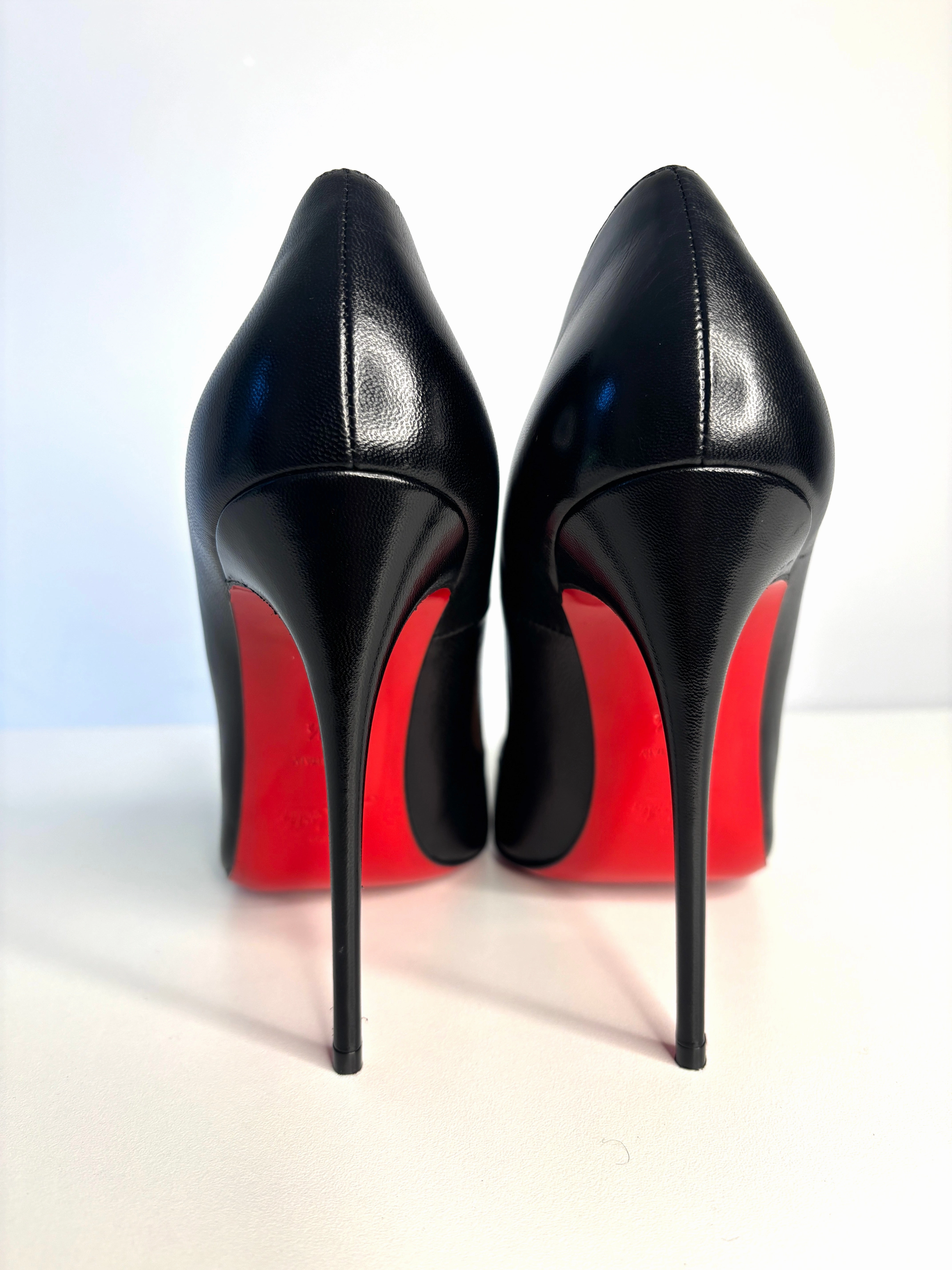 Christian Louboutin Cabo Pump Multi Studs Black Leather Heels 39.5 UK6.5