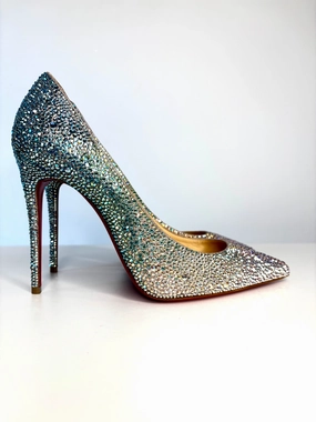 Christian Louboutin Kate Strass Degrade 100 Multi Crystal Heel 38 UK5