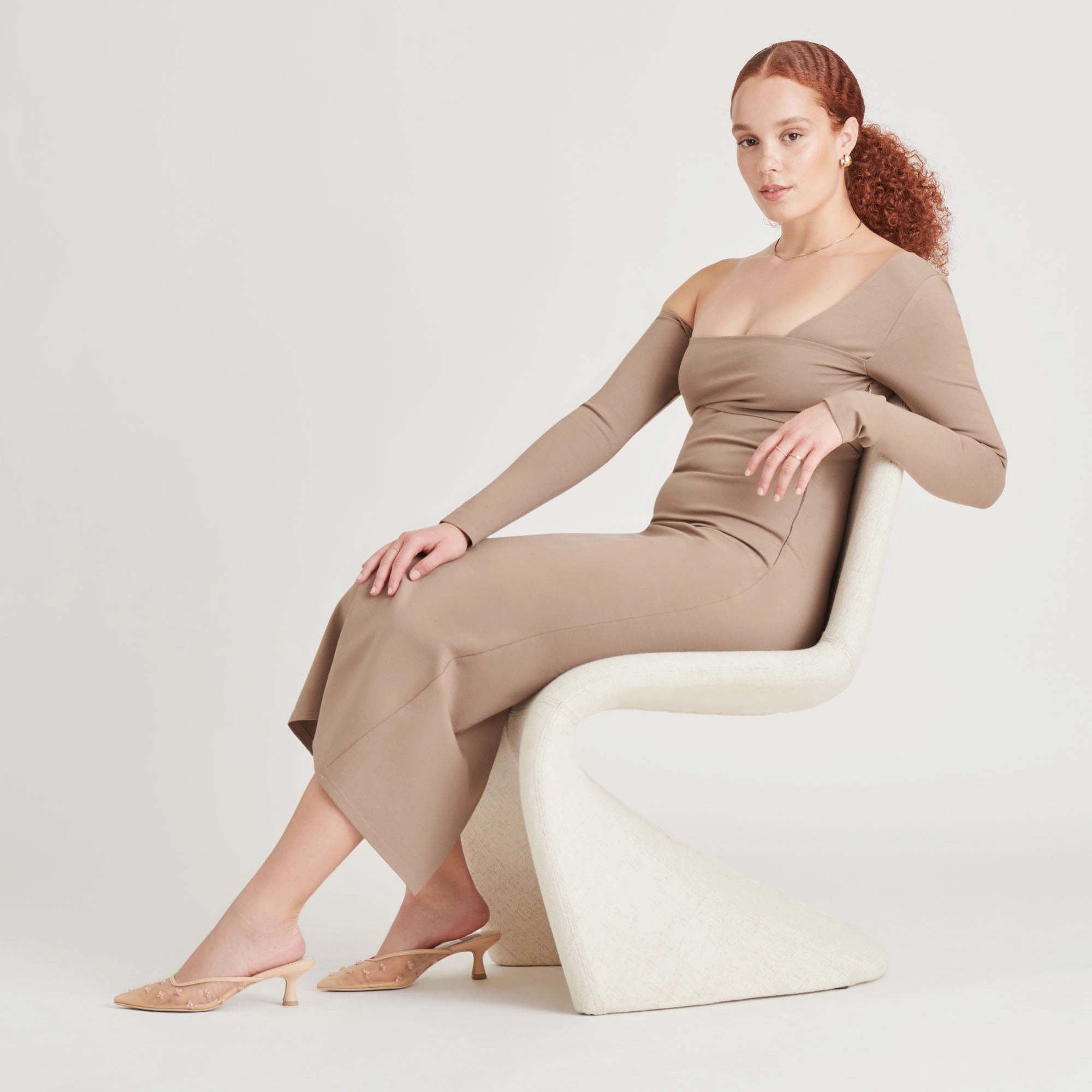 CLARA HEELS FRENCH VANILLA MESH