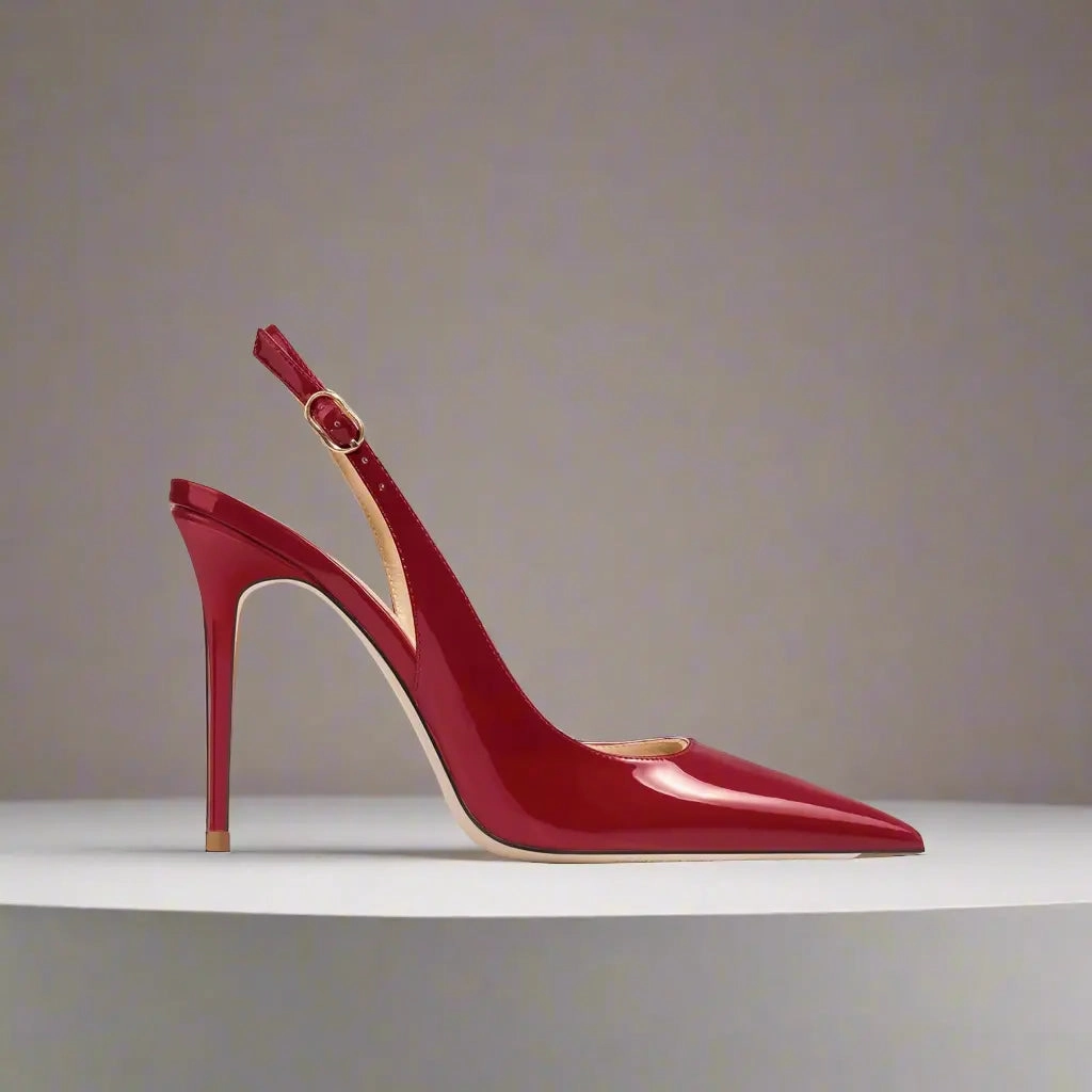 Colletta Maroon Slingback Sandals