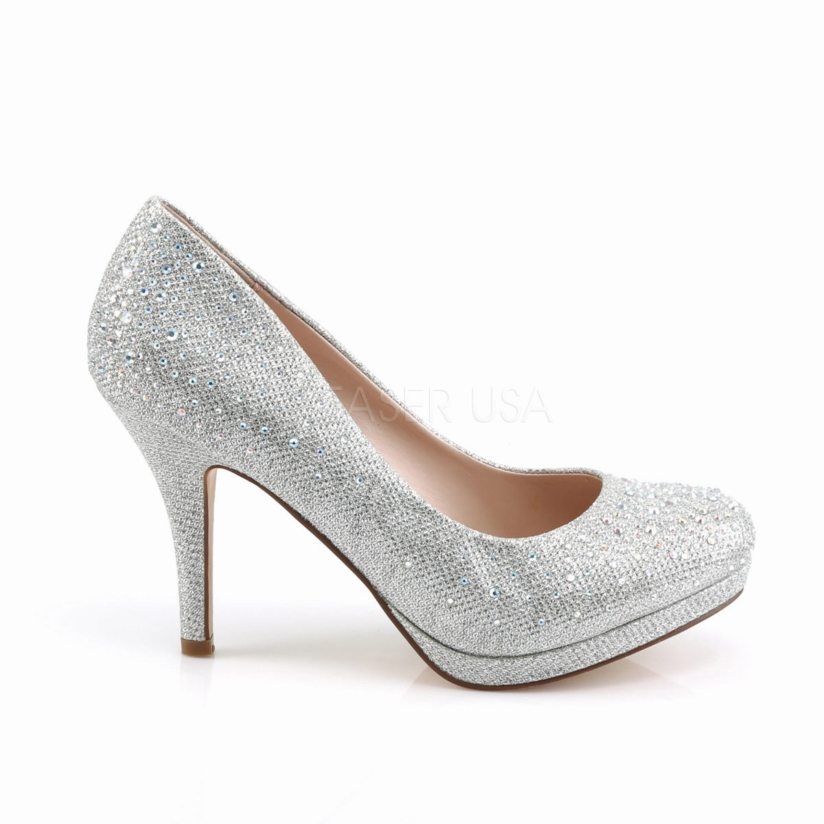 COVET-02  Silver Glitter Mesh Fabric