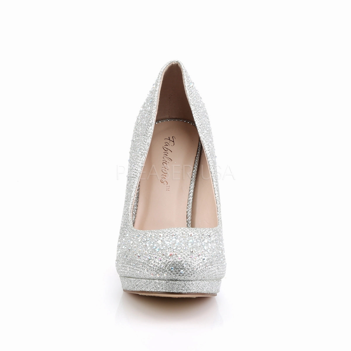 COVET-02  Silver Glitter Mesh Fabric