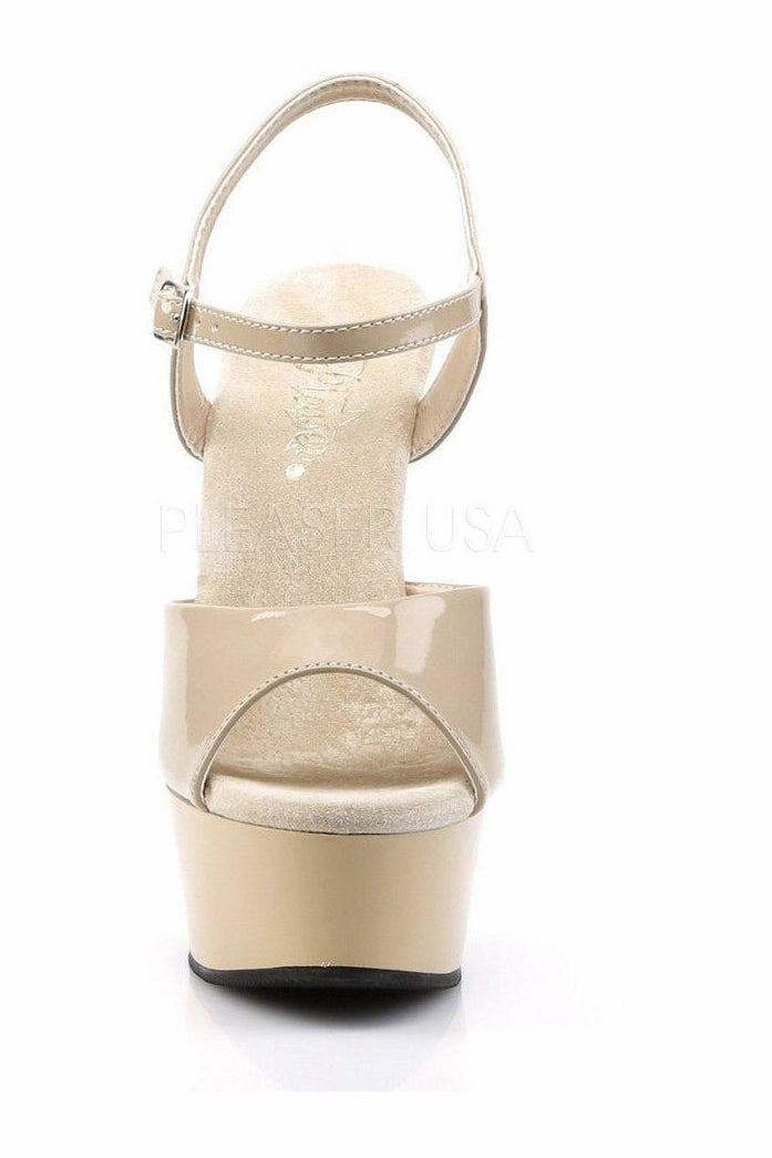 DELIGHT-609 Platform Sandal  | Bone Patent
