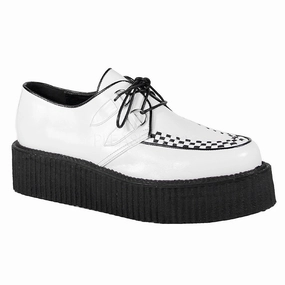 DEMONIA V-CREEPER-502 Men's White Pu Creepers