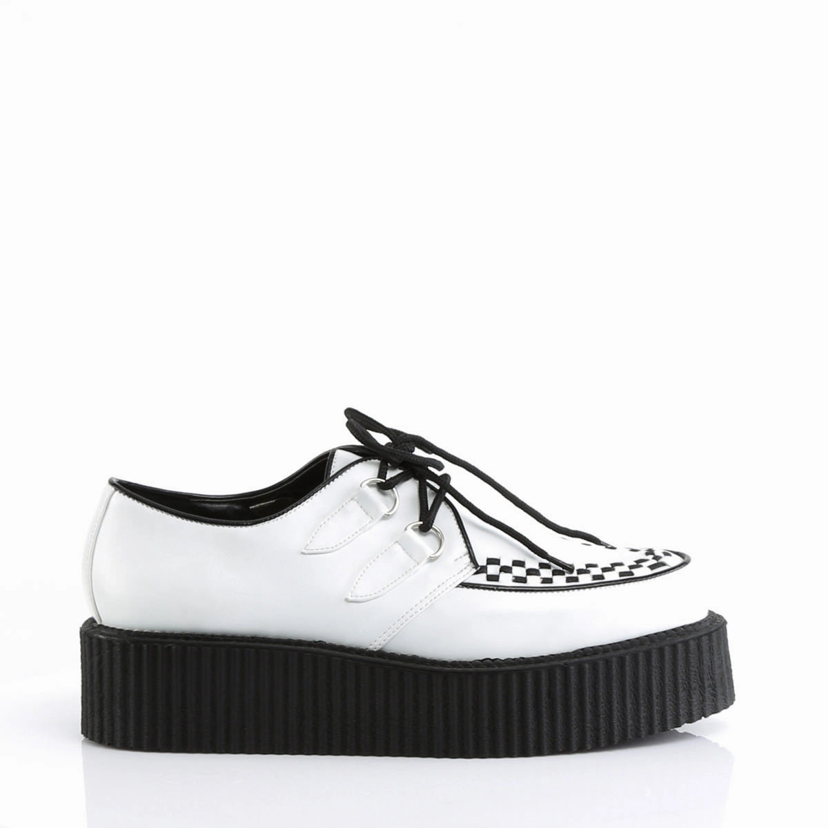 DEMONIA V-CREEPER-502 Men's White Pu Creepers