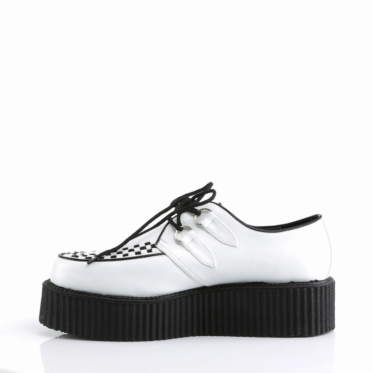 DEMONIA V-CREEPER-502 Men's White Pu Creepers