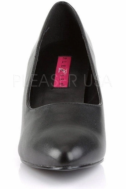 DIVINE-420 Pump  | Black Faux Leather