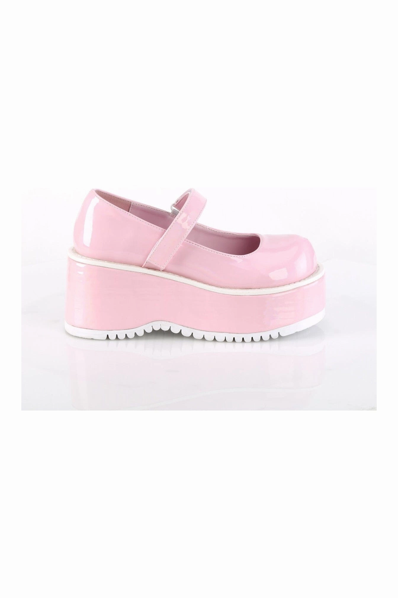 DOLLIE-01 Pink Hologram Patent Mary Janes