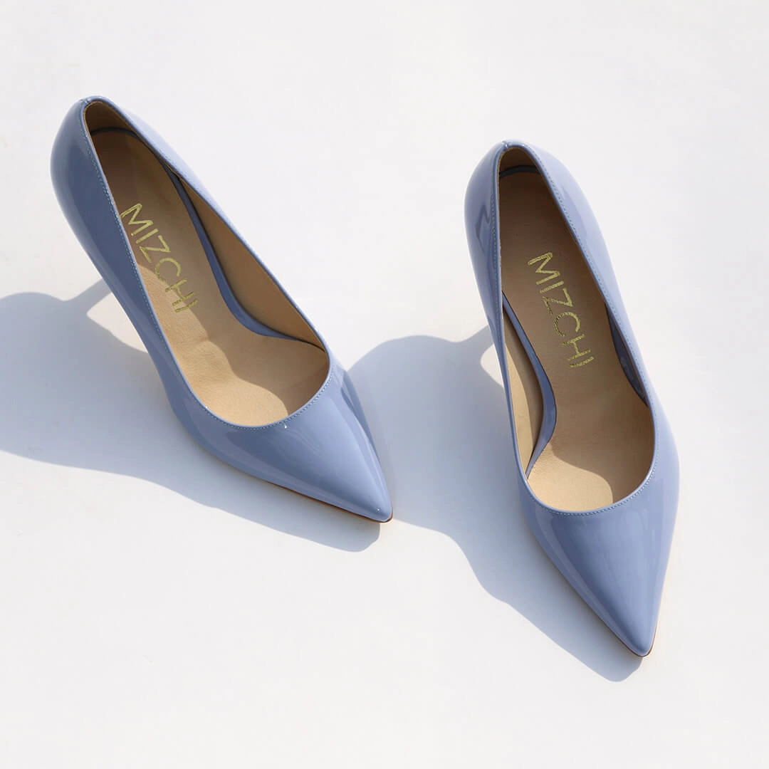 ELDORADO - blue patent pumps
