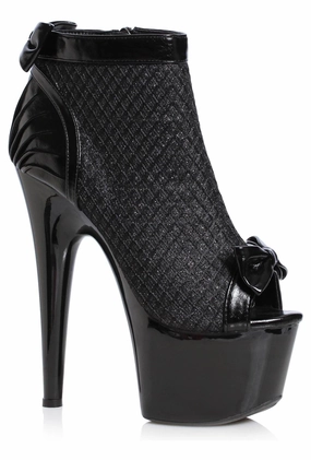 Ellie 709-FRANCESCA 7" Platform Open Toe Ankle Bootie