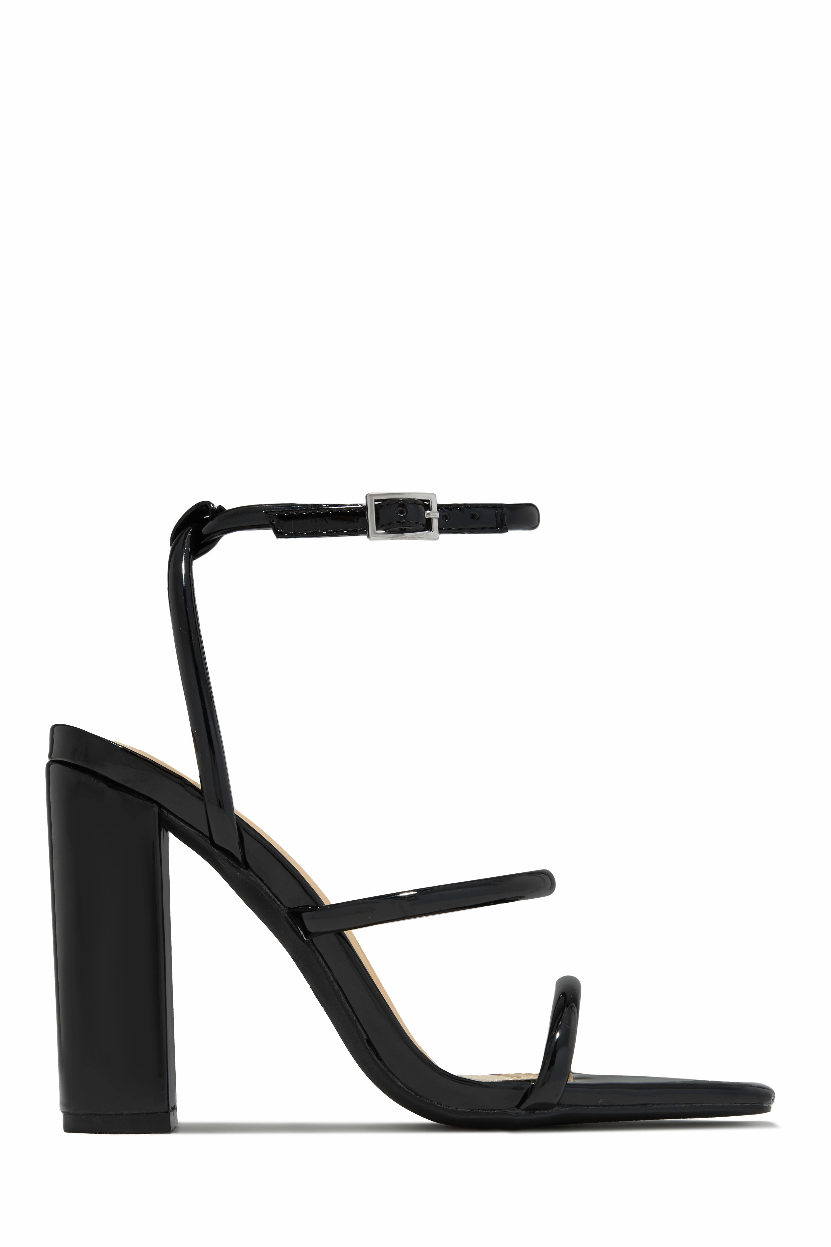 Emalia Block Heels - Silver