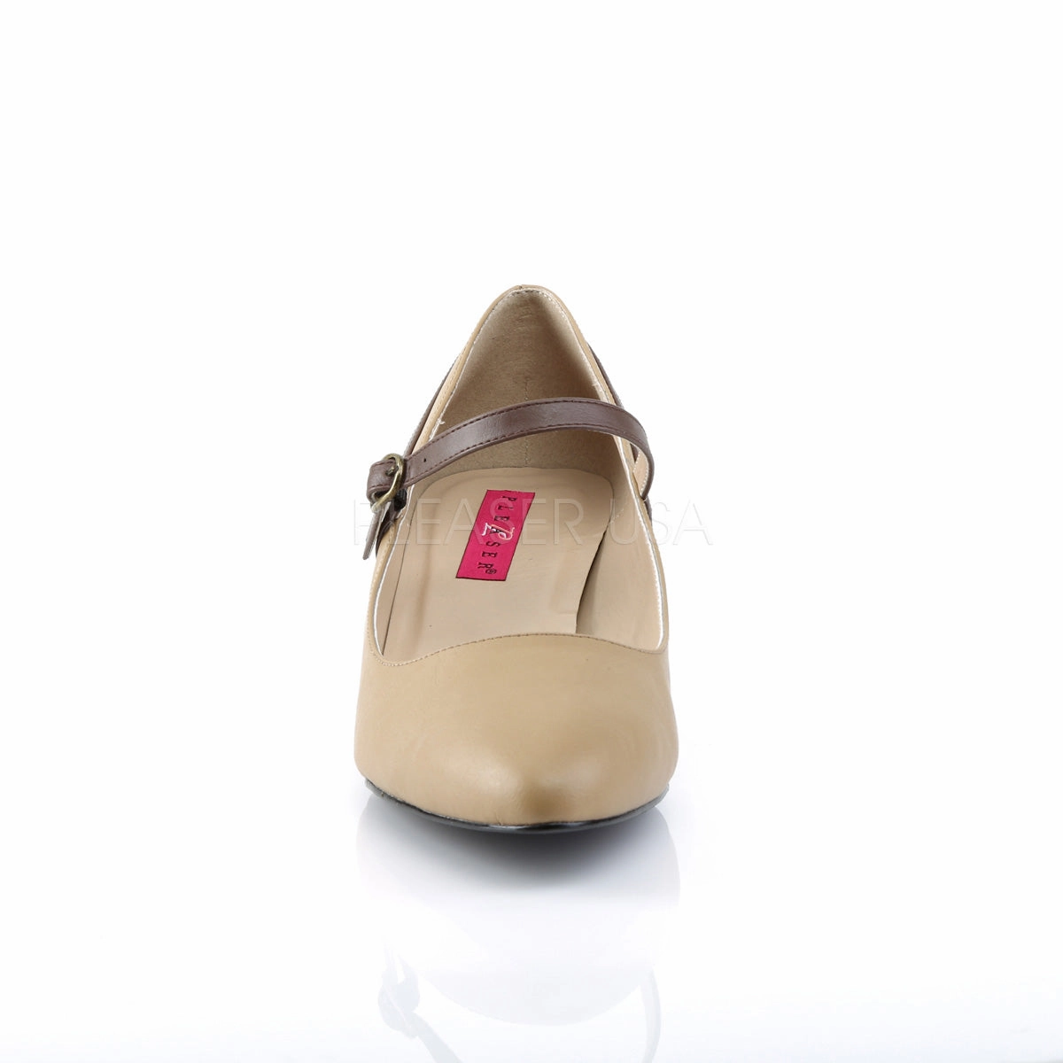FAB-425  Tan-Brown Faux Leather