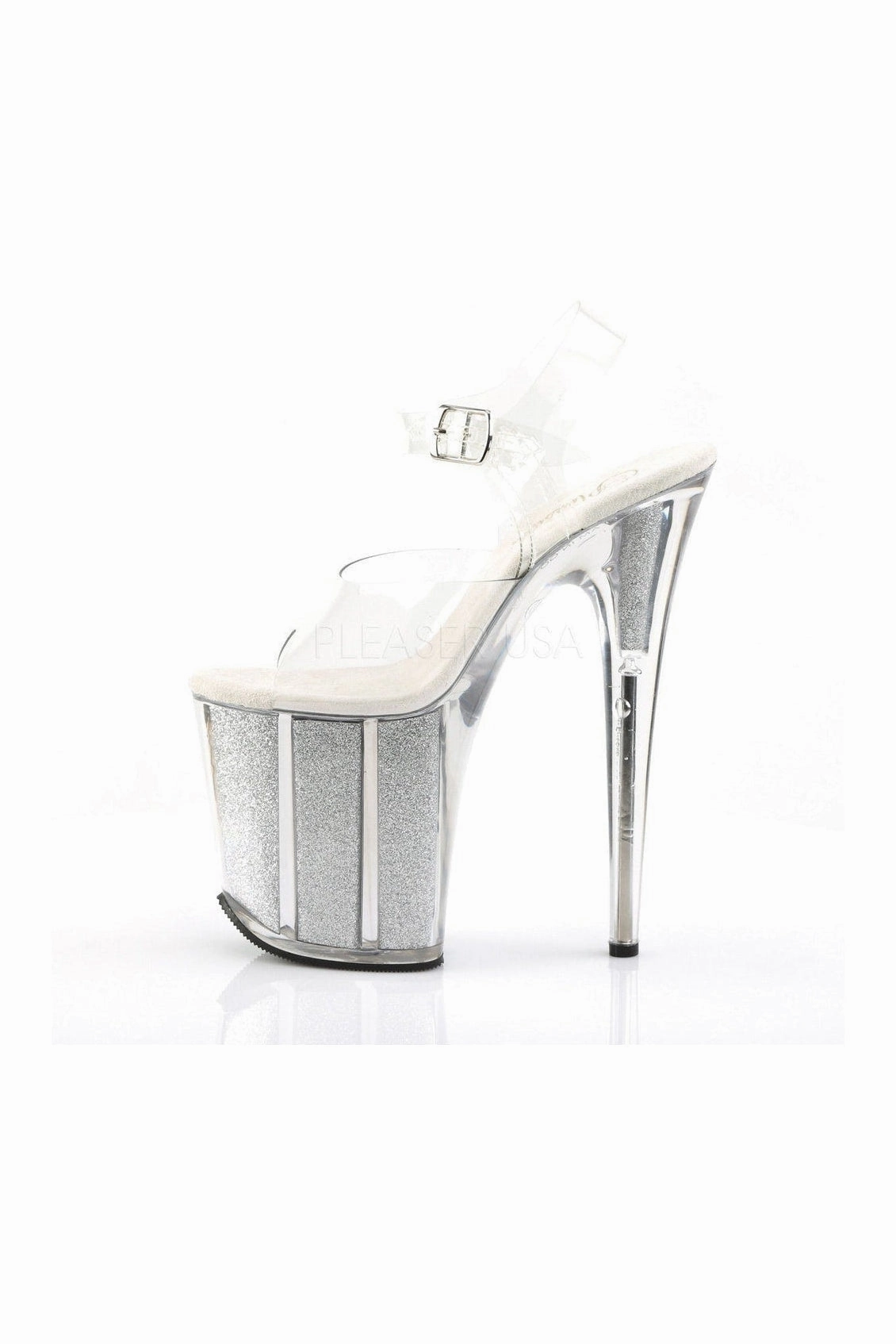 FLAMINGO-808G Platform Sandal  | Clear Vinyl