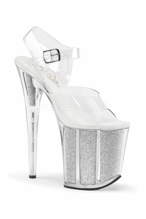 FLAMINGO-808G Platform Sandal  | Clear Vinyl