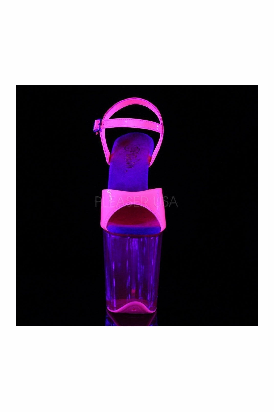FLAMINGO-809UVT Platform Sandal  | Fuschia Patent