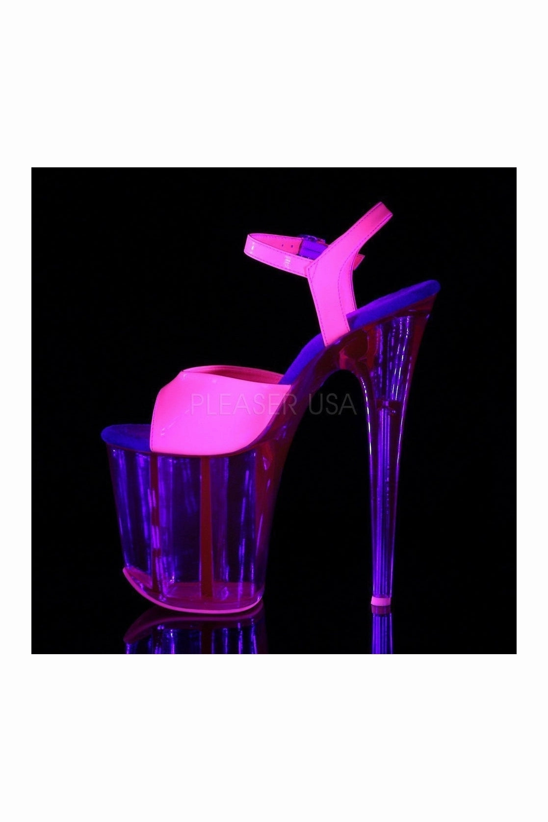 FLAMINGO-809UVT Platform Sandal  | Fuschia Patent