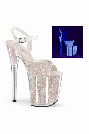 FLAMINGO-810UVG Exotic Sandal | Neon Glitter