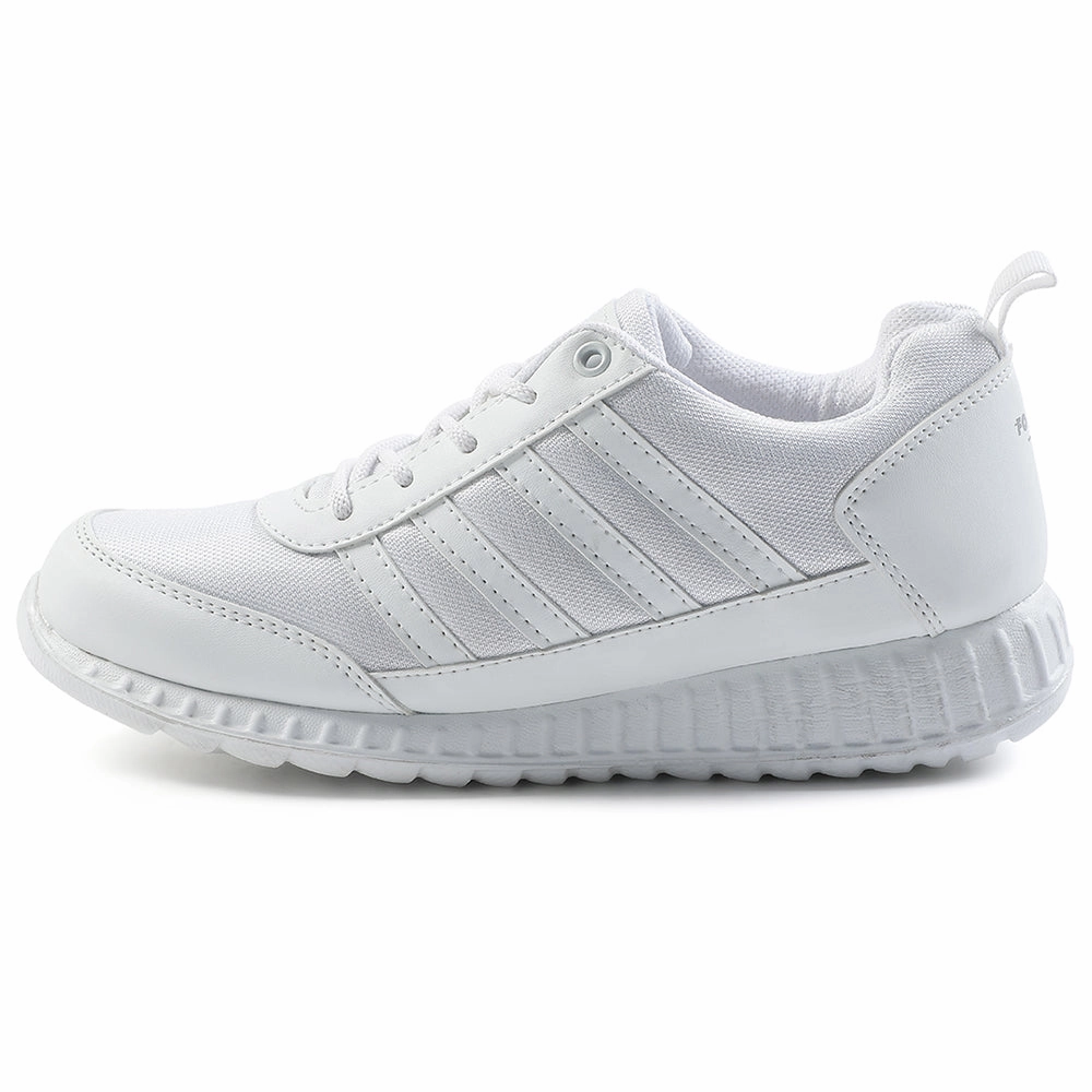 Force10 White Lacing Uniform School Shoes For Kids 9906-90SL By Liberty