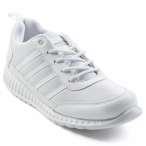Force10 White Lacing Uniform School Shoes For Kids 9906-90SL By Liberty